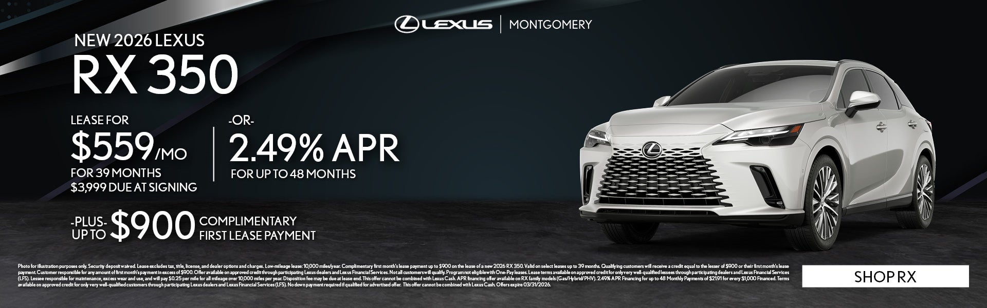 NEW 2026 LEXUS RX 350